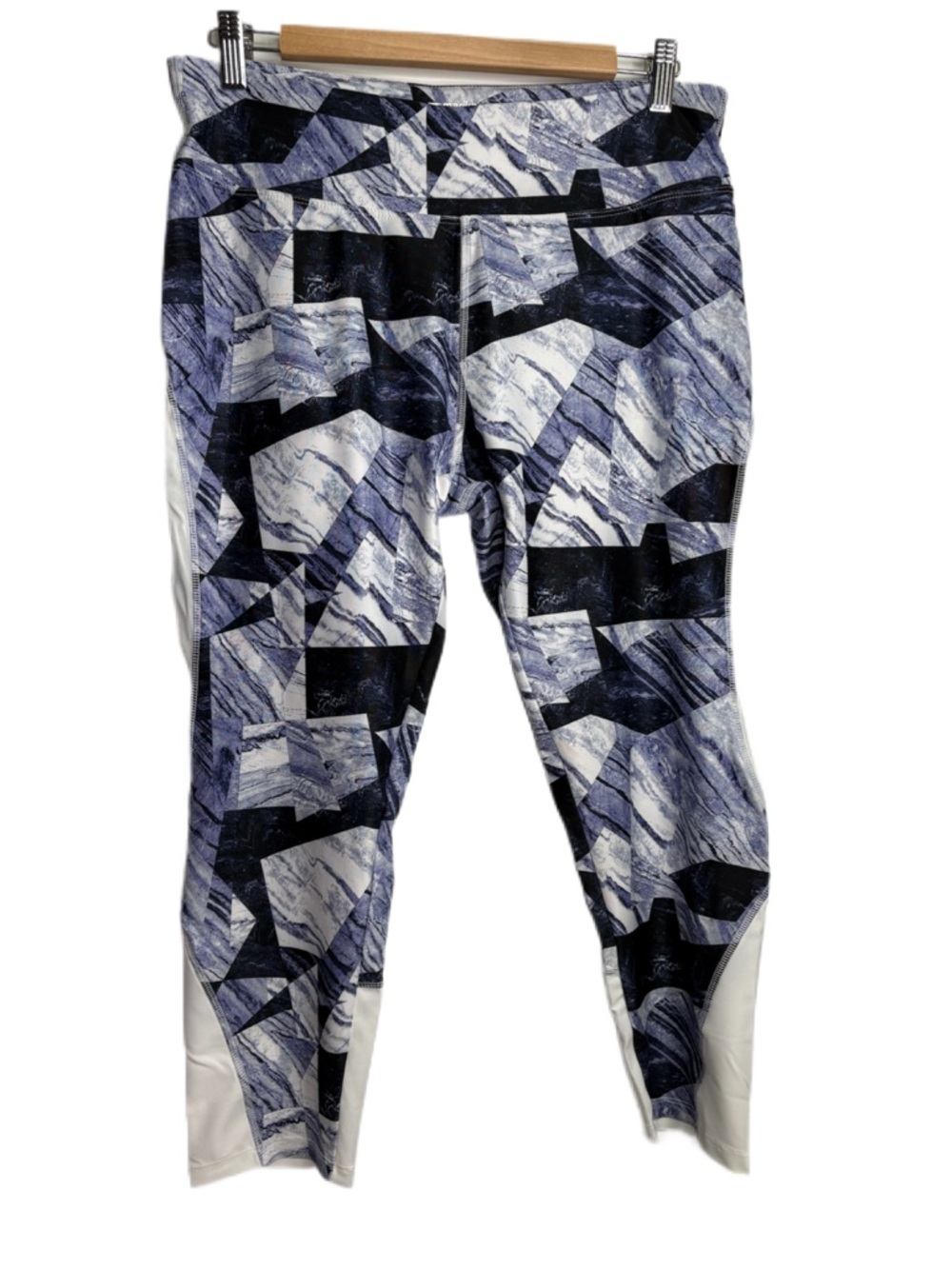 Marika Blue & Black Geometric Performance Legging Mesh Side panels XL - Picture 6 of 10